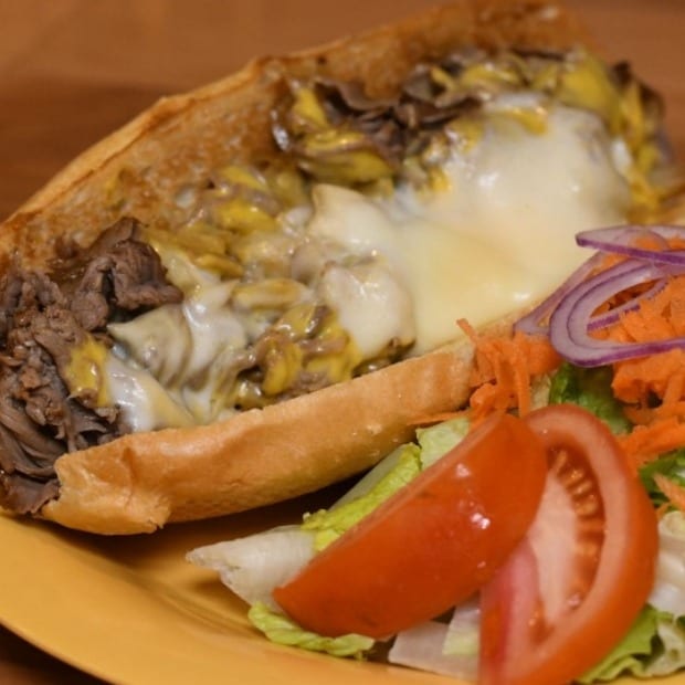 Chopped Cheese Steak Hoagie.